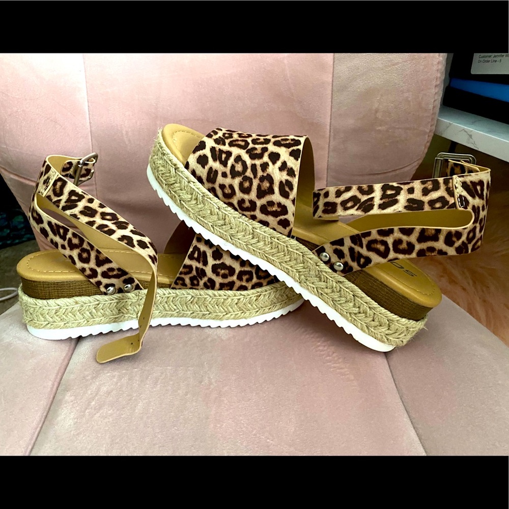 Leopard Platform Sandals